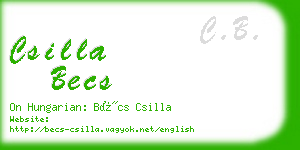 csilla becs business card